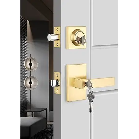 Door Handle lock Golden -580